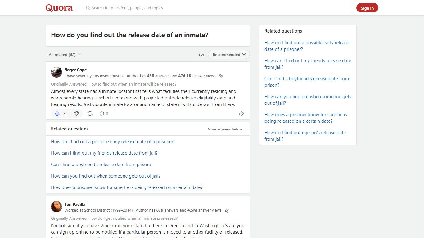 How to find out the release date of an inmate - Quora